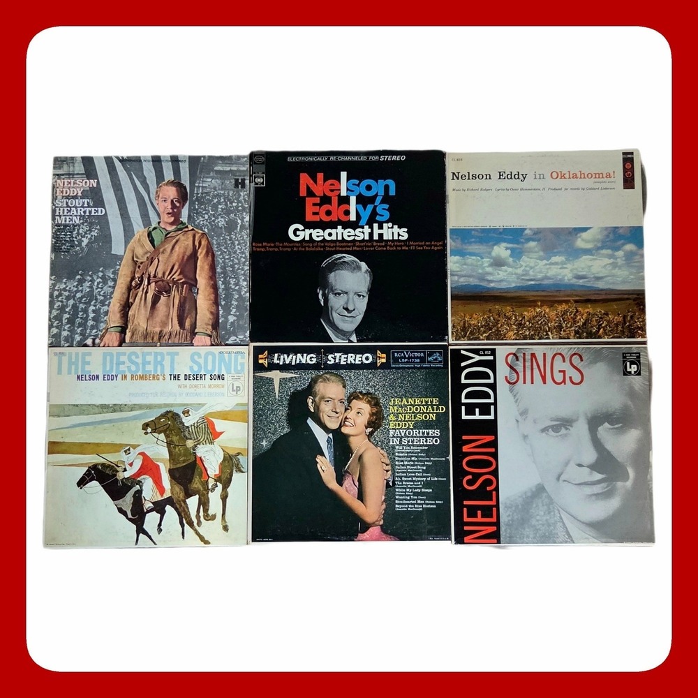 Nelson Eddy Greatest Hits 6 LP Vinyl Record Lot Oklahoma Desert Song CS-9481